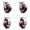 Service Caster 4 Inch Poly on Aluminum Caster Set with Roller Bearings 2 Swivel 2 Rigid SCC SCC-20S420-PAR-2-R-2 - alternate 1